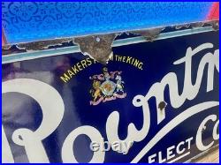 Original Vintage Rowntree's Elect Cocoa Enamel Advertising Sign