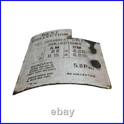 Original Vintage Royal Mail Postbox Enamel Collection Plate Shrubbery Avenue