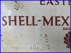 Original Vintage Shell Mex BP Enamel Sign Eastbourne