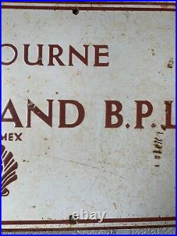 Original Vintage Shell Mex BP Enamel Sign Eastbourne