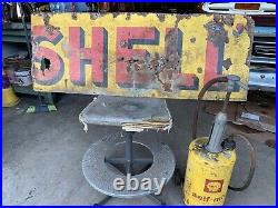 Original Vintage Shell Oil Advertising Sign Enamel