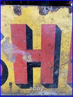 Original Vintage Shell Oil Advertising Sign Enamel