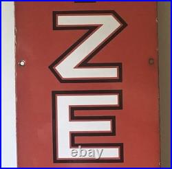 Original. Vintage, Tall,'Drink TIZER The Appetizer' Enamel Advertising Sign