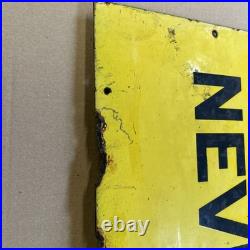 Original Vintage The Star Newspaper Enamelled Sign Enamel Sales Never Stop