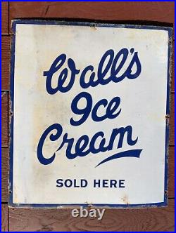 Original Vintage Walls Ice Cream Enamel sign Advertising Kitchenalia