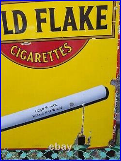 Original Vintage Wills Gold Flake Enamel Cigarette Sign