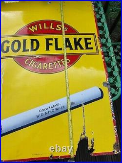 Original Vintage Wills Gold Flake Enamel Cigarette Sign
