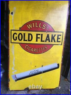 Original Vintage Wills Gold Flake Enamel Sign