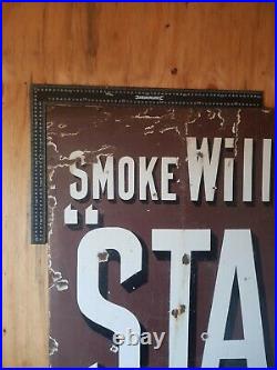 Original Vintage Wills Star Cigarette Enamel Sign. Very large 1500mmx900mm