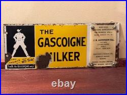 Original Vintage enamel the gascoigne milker advertising sign collectible antiqu