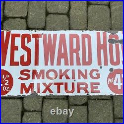Original Westward Ho Enamel Sign Vintage Advertising