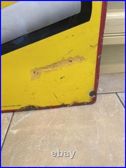 Original Will's Gold Flake Cigarettes Enamel Advertising Sign Vintage Striking