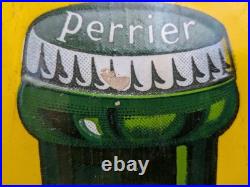 Original and Rare Perrier French Enamel Advertising Sign, Large 1.2m, Vintage