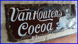 Original enamel sign Van Houten's Cocoa