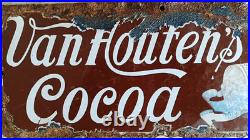 Original enamel sign Van Houten's Cocoa