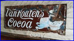 Original enamel sign Van Houten's Cocoa