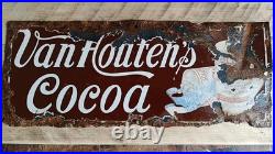 Original enamel sign Van Houten's Cocoa