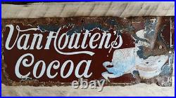 Original enamel sign Van Houten's Cocoa