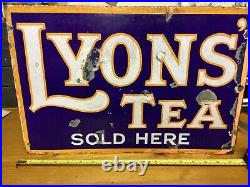 Original enamel sign, lyons Tea, super Old Side, double Sided