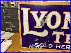 Original enamel sign, lyons Tea, super Old Side, double Sided