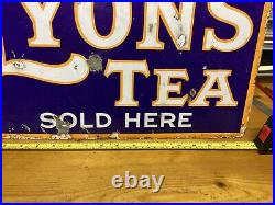 Original enamel sign, lyons Tea, super Old Side, double Sided