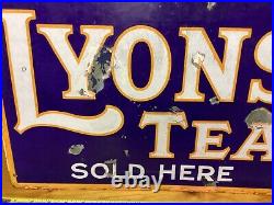 Original enamel sign, lyons Tea, super Old Side, double Sided