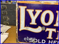 Original enamel sign, lyons Tea, super Old Side, double Sided