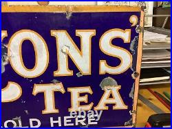 Original enamel sign, lyons Tea, super Old Side, double Sided