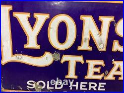 Original enamel sign, lyons Tea, super Old Side, double Sided