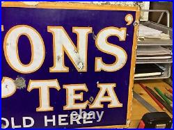 Original enamel sign, lyons Tea, super Old Side, double Sided