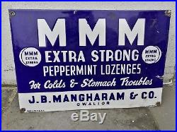 Original enamel sign old vintage Extra strong lozenges