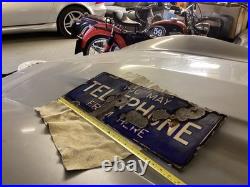 Original enamel sign, you May Telephone From Here, super, display