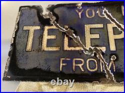 Original enamel sign, you May Telephone From Here, super, display