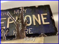Original enamel sign, you May Telephone From Here, super, display