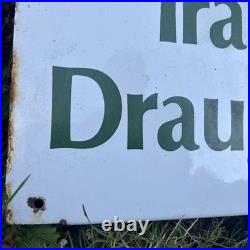 Original pub brewery traditional beers sign vintage enamel advertising