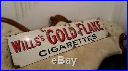 Original used vintage enamel sign large cigarette sign