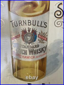 Original vintage Antique Tin Advertising Sign Whisky Hawick not enamel Scottish