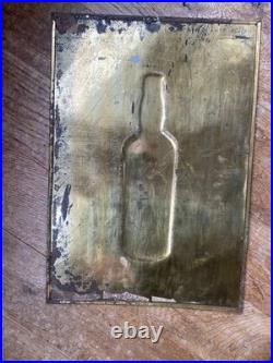 Original vintage Antique Tin Advertising Sign Whisky Hawick not enamel Scottish