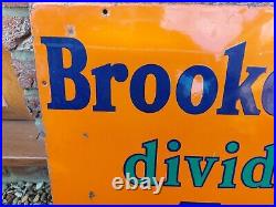 Original vintage Brook Bond Dividend Tea enamel sign 20 x 30 Great Condition
