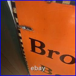 Original vintage brooke bond tea enamel advertising sign salvage metal