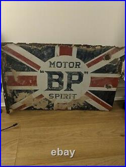 Original vintage enamel BP motor spirit sign by Franco signs London 1920/30s
