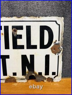 Original vintage enamel London street sign Parkfield Street, Islington N1