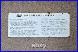Original vintage enamel advertising sign. Lister Bale Carrier Farm Machinery