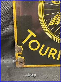 Original vintage enamel advertising sign. THE CYCLISTS TOURING CLUB. Original
