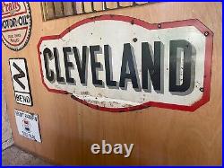 Original vintage enamel garage sign