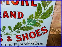 Original vintage enamel sign'The Oakmore Brand Boots & Shoes' of Northampton