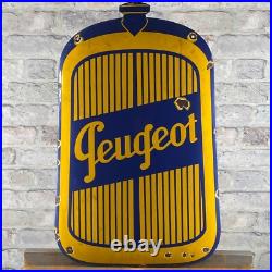 PEUGEOT Enamel Sign 23.6x15 (60x38cm) Big Vintage Collector Garage Service Sign PEUGEOT Enamel Sign 23.6x15 (60x38cm) Big Vintage Collector Garage Service Sign