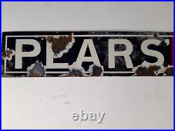 Pears Soap tram seat sign. Pears soap enamel sign. Vintage enamel sign