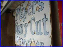 Players Navy Cut Enamel Sign, Vintage Sign Worldwide Shipping