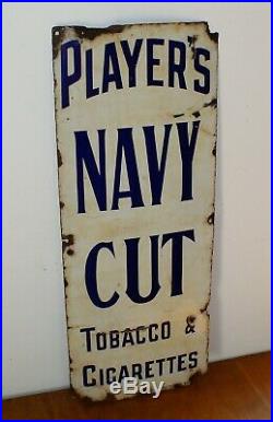 Players Navy Cut shop display enamel sign advertising garage mancave vintage ret